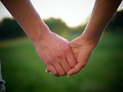 holding hands